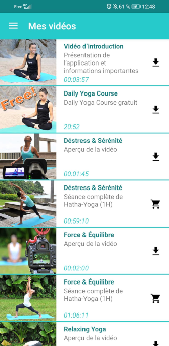 Création de l'application Yoga Wat